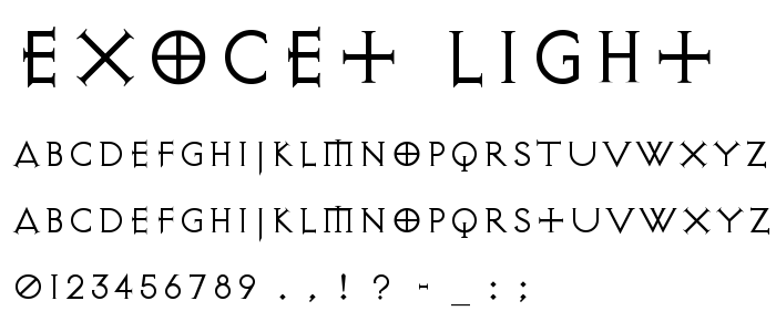 Exocet Light font